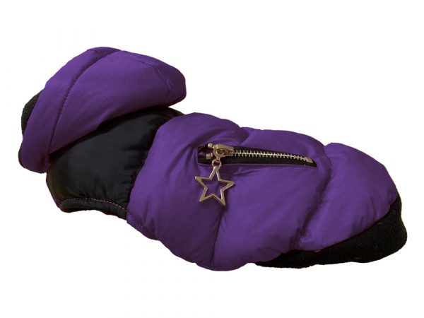 DOGGIE-Q Puffy Jacket Purple 18"