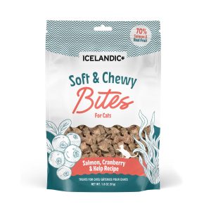 ICELANDIC+ Fish for Cats Salmon & Cranberry Soft & Chewy Bites - 1.8oz