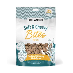 ICELANDIC+ Fish for Cats Chicken & Blackberry Soft & Chewy Bites - 1.8oz