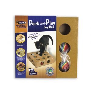 SMARTCAT Peek-and-Play Toy Box 10x10x2.75