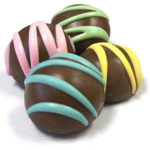 CLAUDIAS Truffies - Dipped Carob with Pastel Stripes /24