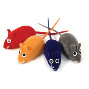 BURGHAM Cat Toy Squeaker Mice /4pk