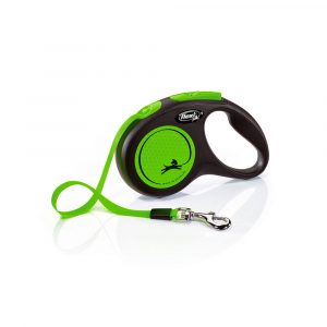 FLEXI Neon Rflct Tape Leash 5 m/16 ft S