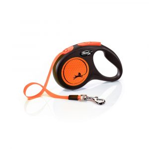 FLEXI Neon Rflct Tape Leash 5 m/16 ft S