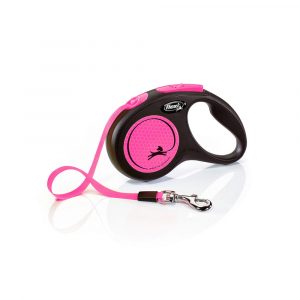 FLEXI Neon Rflct Tape Leash 5 m/16 ft S