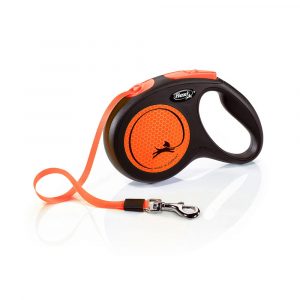 FLEXI Neon Rflct Tape Leash 5 m/16 ft M