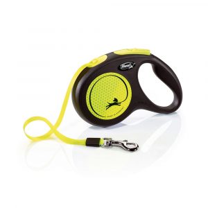 FLEXI Neon Rflct Tape Leash 5 m/16 ft M