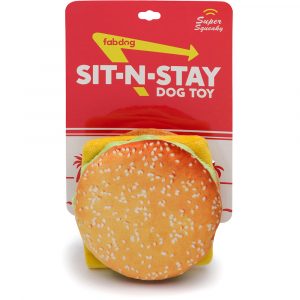 FABDOG Sit N Stay Cheeseburger Toy