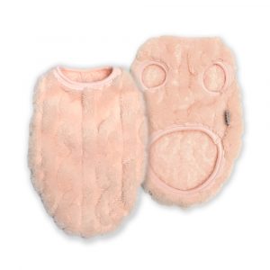 DOGGIE-Q Double Sided Jacquard Velvet Sweater - Peach 10"