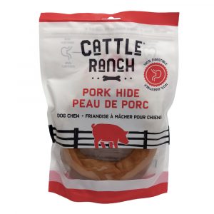 CATTLERANCH Packaged Porkhide Pressed Ring 2 pk 6 in