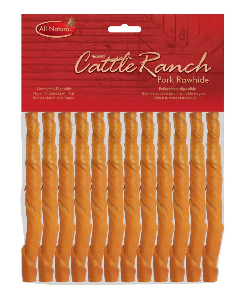 CATTLERANCH Packaged Pork Twist Stick 10 pk 5in x 22mm