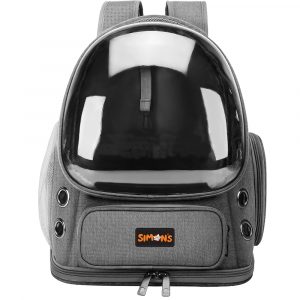 SIMONS Bubble Backpack Cat Carrier Grey - 42x34x27cm