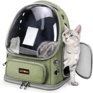 SIMONS Bubble Backpack Cat Carrier Green - 42x34x27cm