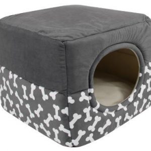 DOGGIE-Q wo-Way Bed TwoTone Lemon Grey 33x33x28cm