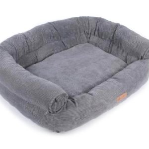 DOGGIE-Q Corduroy Sofa w/Zipper Grey 36"