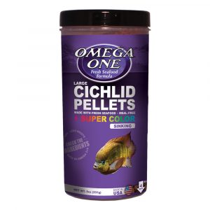 OMEGA ONE Super Color Cichlid Pellets Lg 9 oz