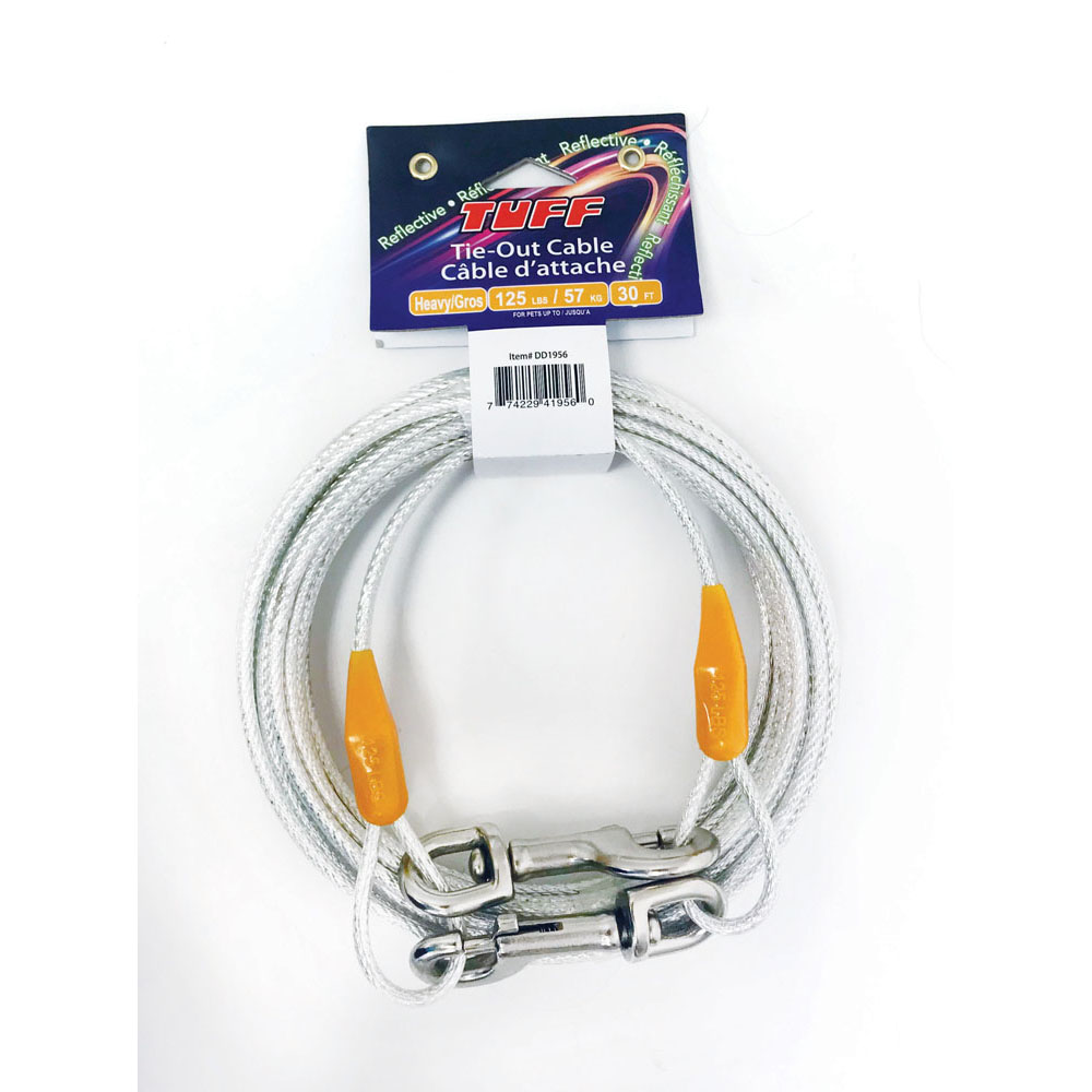 TUFF Reflective Tie-Out Cable 30' Heavy
