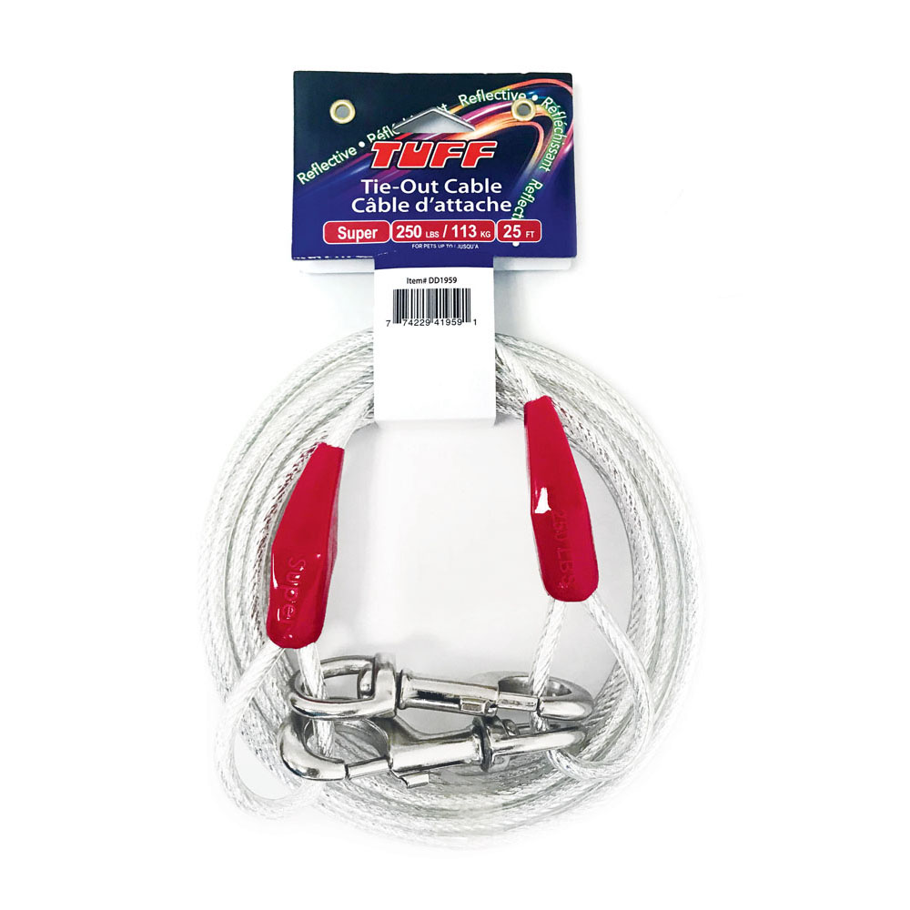 TUFF Reflective Tie-Out Cable 25' Super
