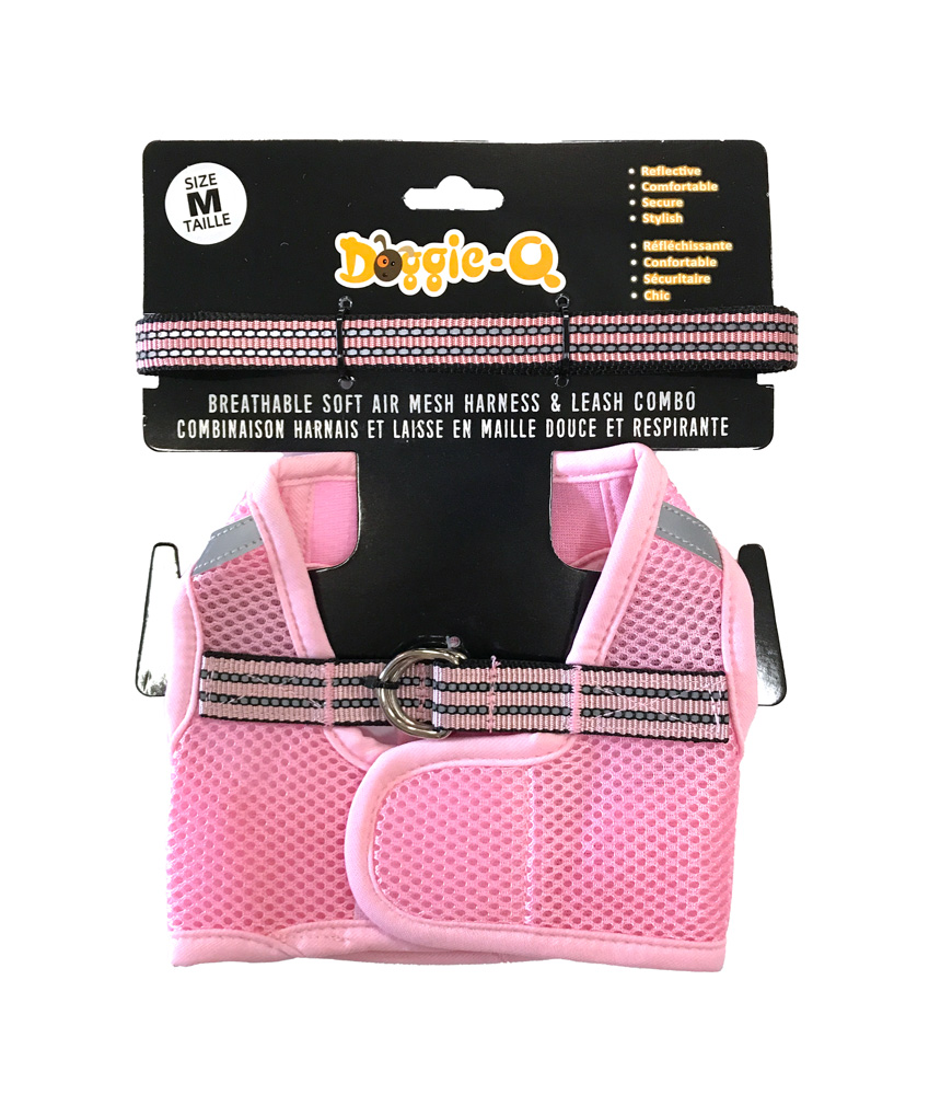 DOGGIE-Q Mesh Dog Harness/Leash combo PK M