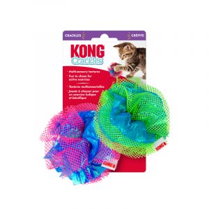 KONG Crackles Fluff Balls 2-pk Assorted