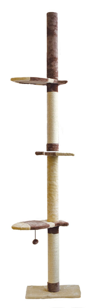 SIMONS 3 Tier Floor to Ceiling Fish Step Cat Tree 105-113in