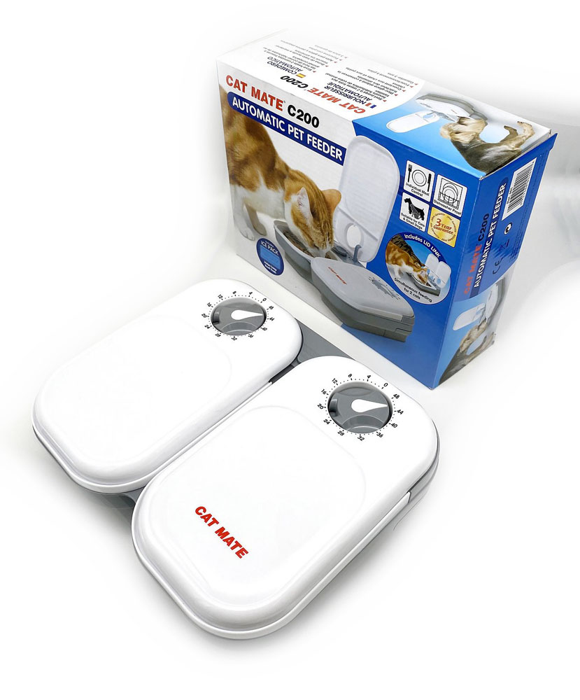 CAT MATE C200 -2 Bowl 48Hr Feeder w 1 Ice Pk