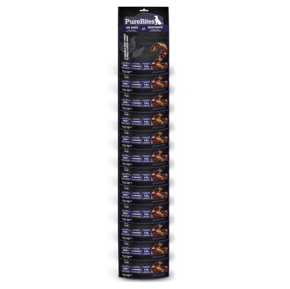 PUREBITES Chicken & Sweet Potato Jerky Mid Size CS (12)