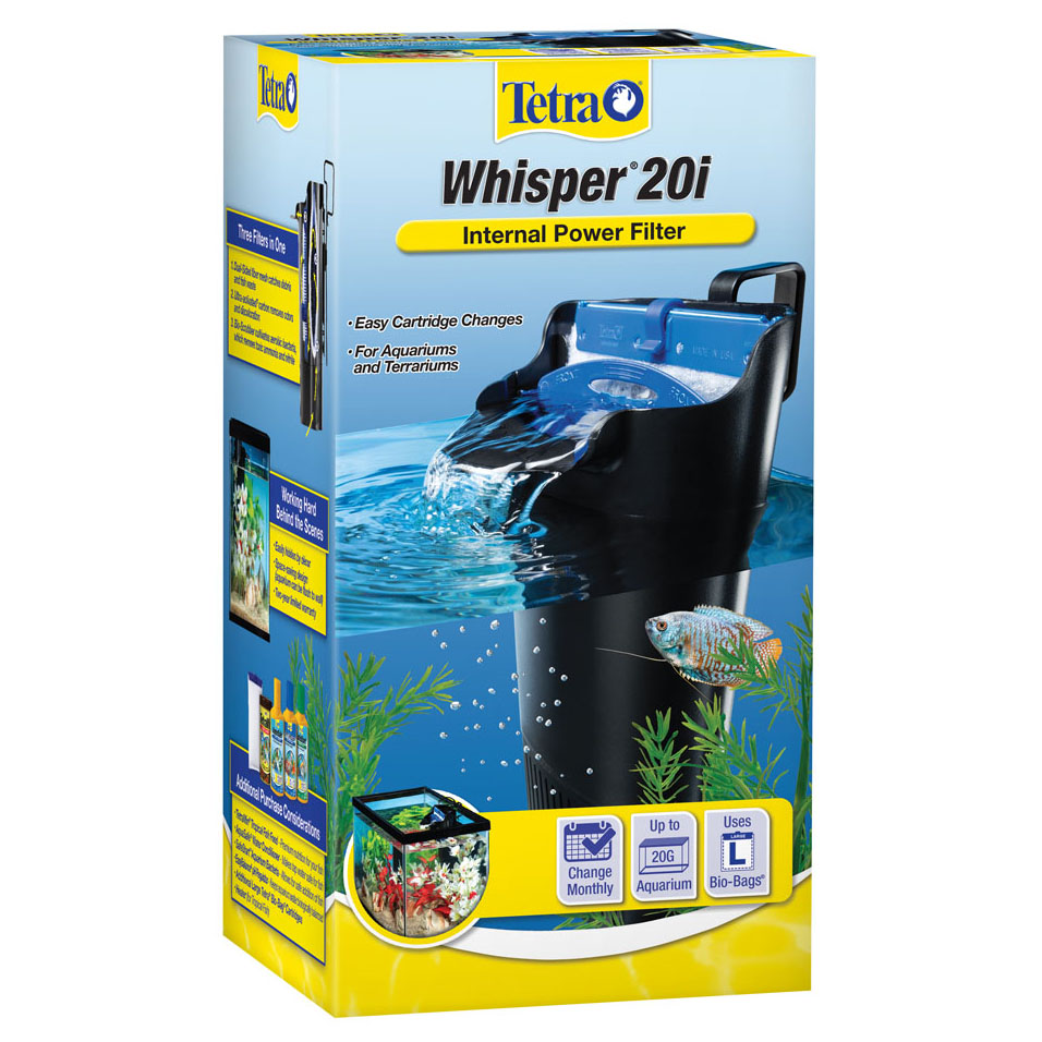 TETRA WHISPER In-Tank Filter 20i w/ BioScrubber 10 - 20 gal