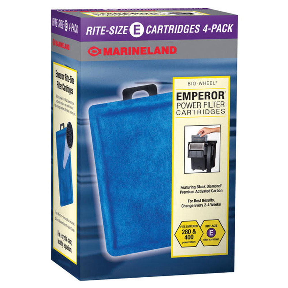 MARINELAND EMPEROR Rite Size E Cartridge 4 Pack