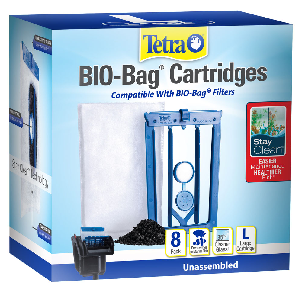 TETRA WHISPER StayClean Bio-Bag Cartridge LG, 8 pk