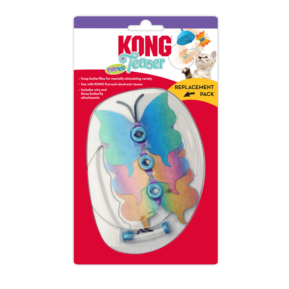 KONG Teaser Purrsuit Butterfly Rpl Pk