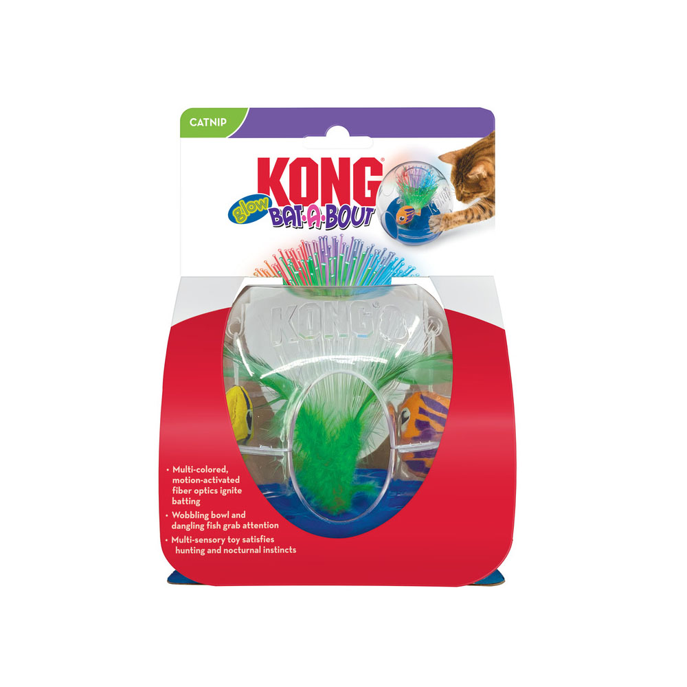 KONG Bat-A-Bout Glow Aquarim One Sz