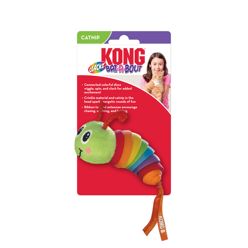 KONG Bat-A-Bout Clackz Caterpillar