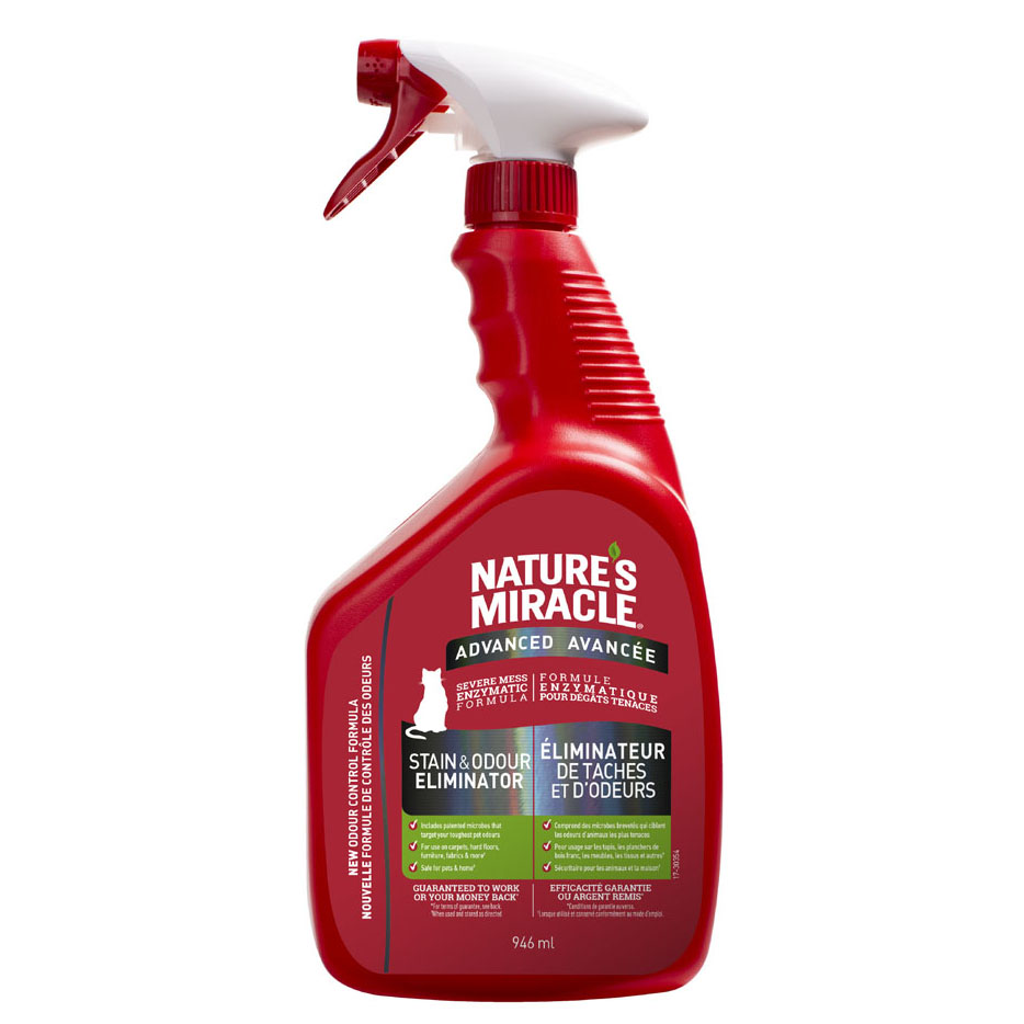 NATURE'S MIRACLE ADVANCED S&O REMOVER CAT 32 OZ