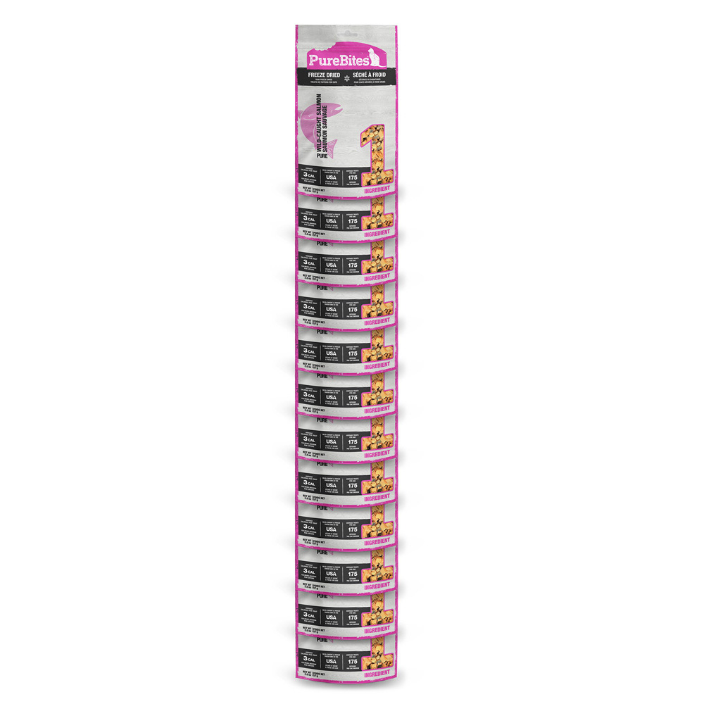 PUREBITES Cat Salmon 57g - Super Value Size CLIPSTRIP (12)
