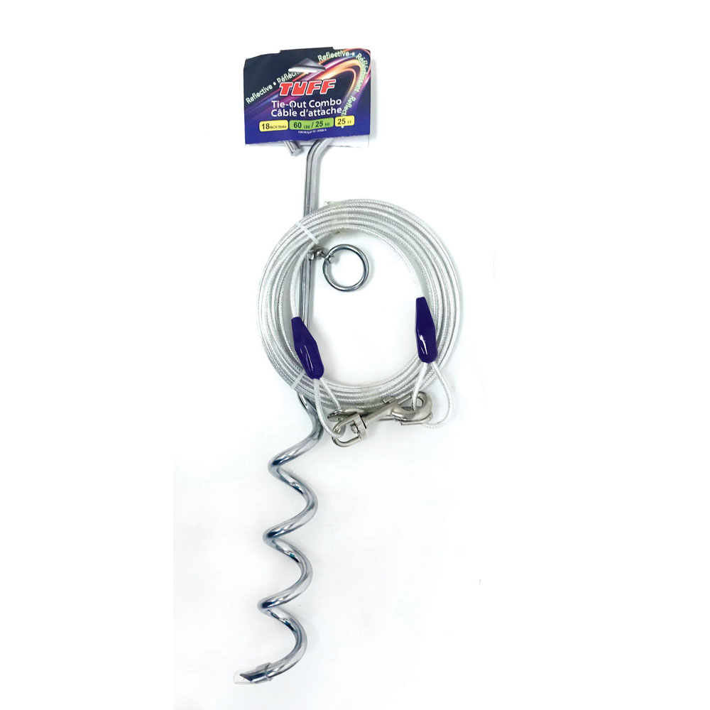 TUFF 25ft Ref Tie-Out Stake/Cable Combo