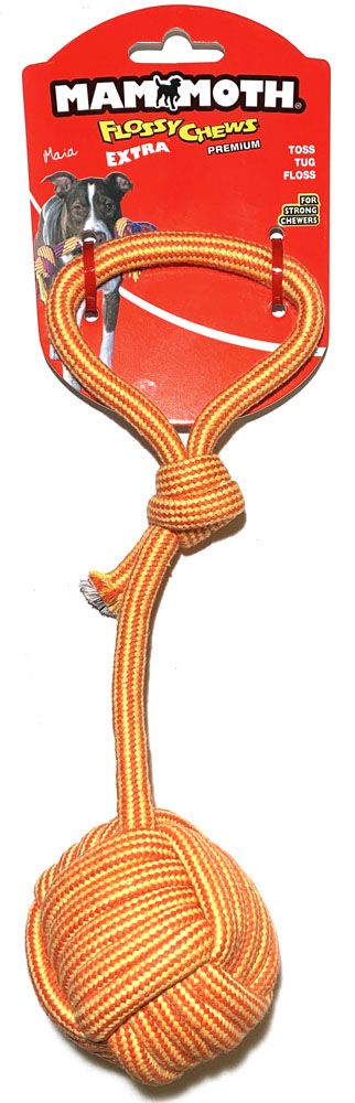 MAMMOTH EXTRA Monkey Fist Tug w/Loop Handle Med 14"