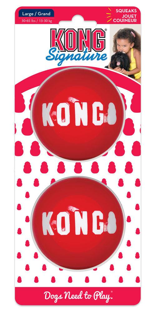 KONG Signature Balls 2-pk Lg