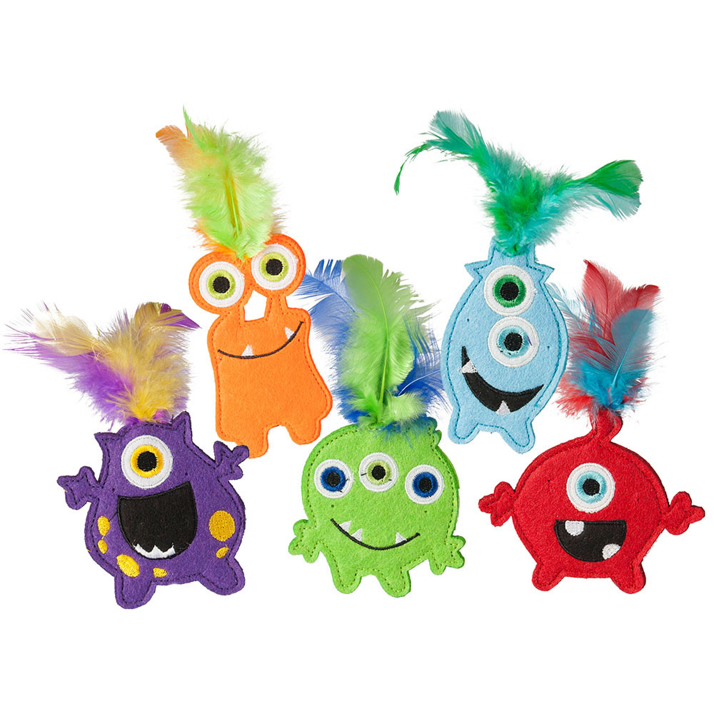 MULTIPET Monsters w/ Catnip(3) 6"