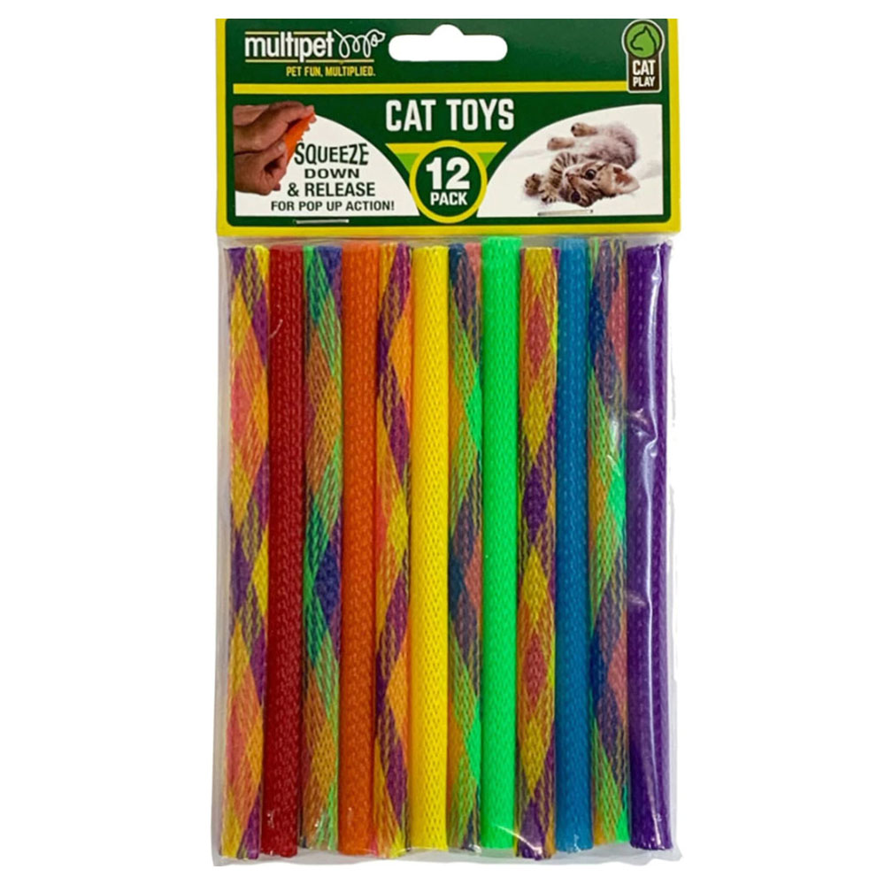 MULTIPET KITTY STRAWS 12PK - 7" (3)