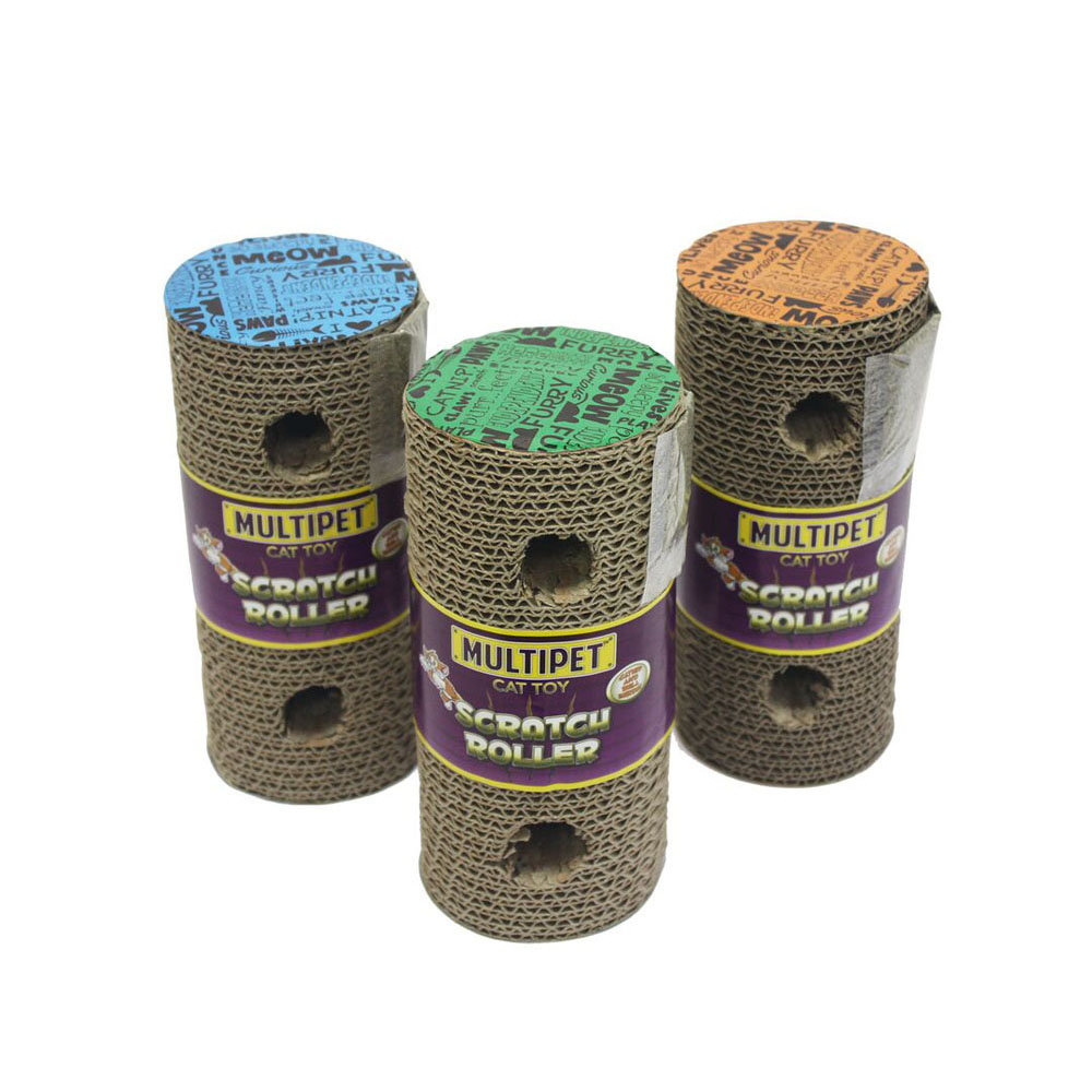 MULTIPET Cardboard Scratcher Roller-7.5" (3)