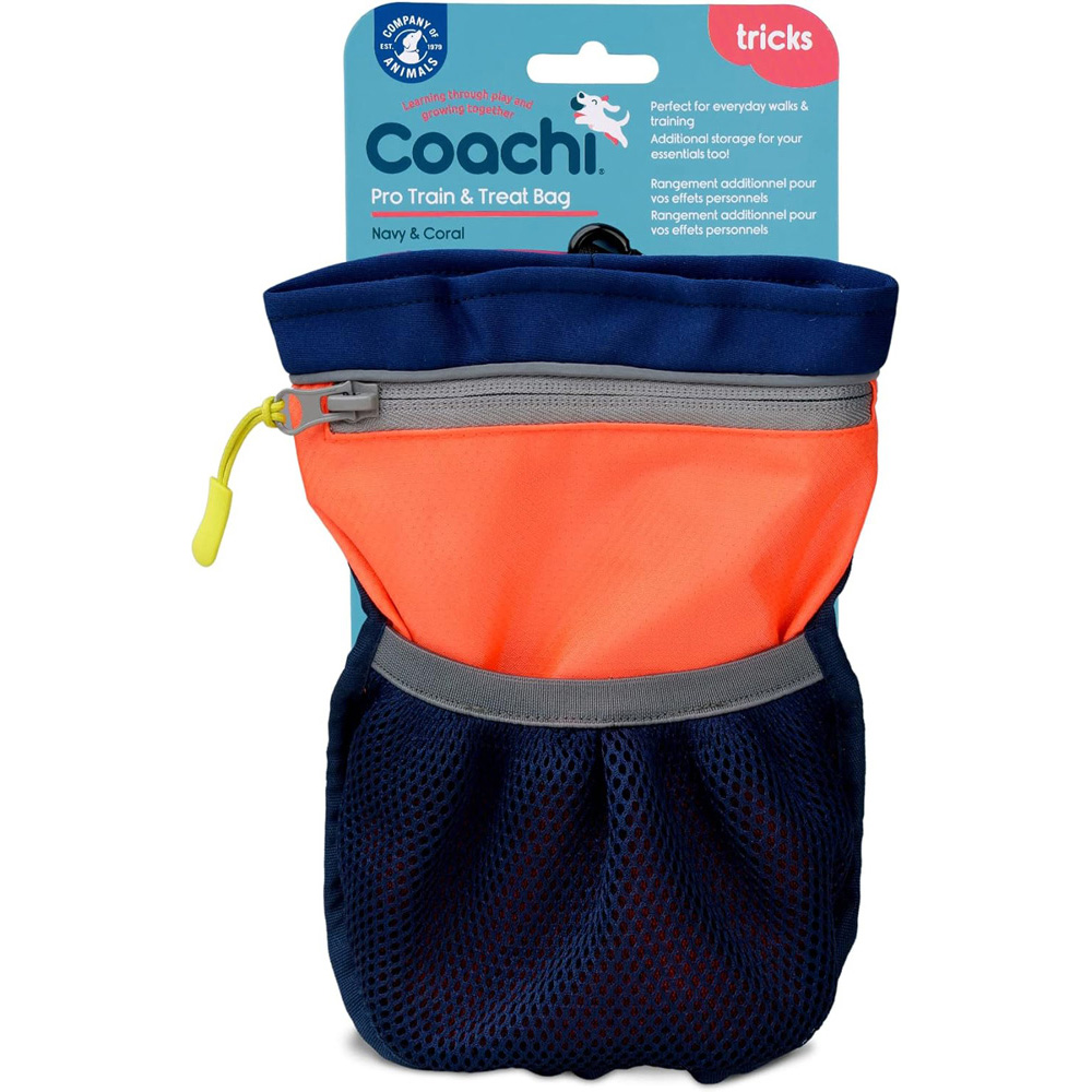 COACHI Pro Train & Treat Bag Navy & Coral