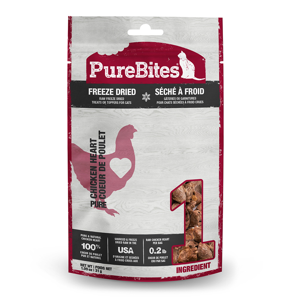 PUREBITES Cat Freeze Dried Chicken Heart Value 31g