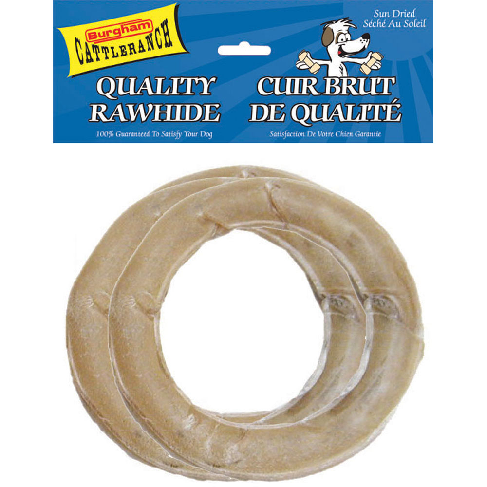 BURGHAM Packaged Pressed Rawhide Ring 3pk 6in