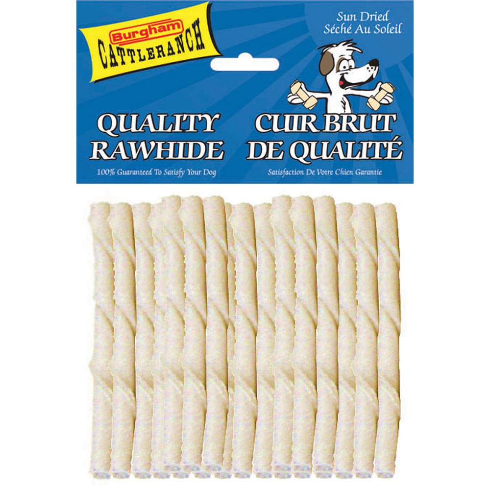 BURGHAM Packaged Rawhide Stick 25pk 5in
