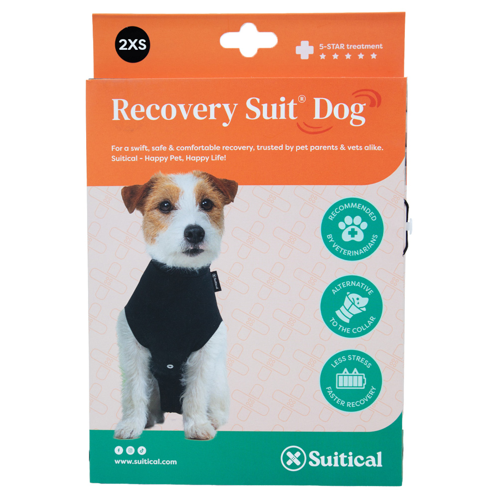SUITICAL Recovery Suit - Dog - Black 2XS