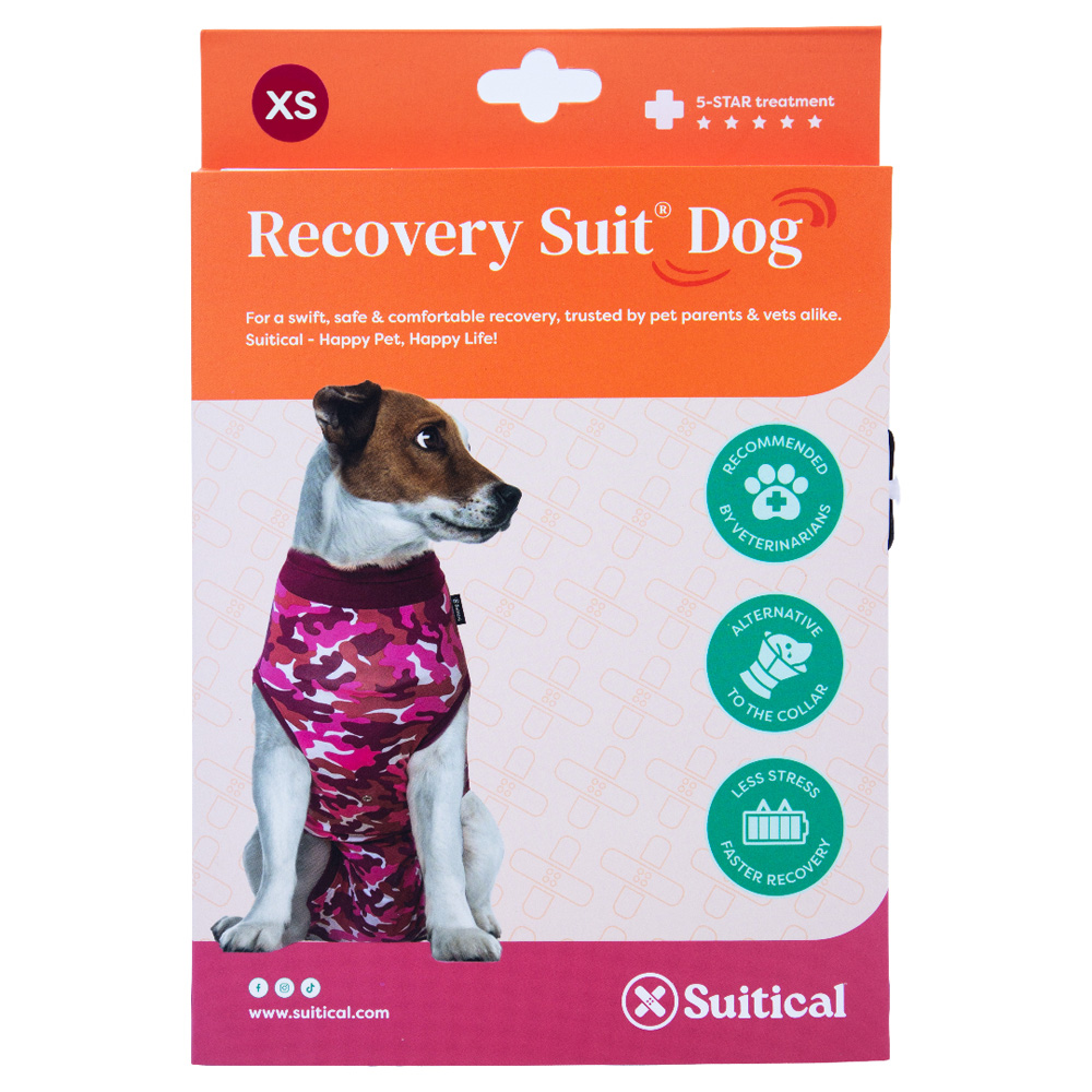 SUITICAL Recovery Suit - Dog - Pink Camo XS