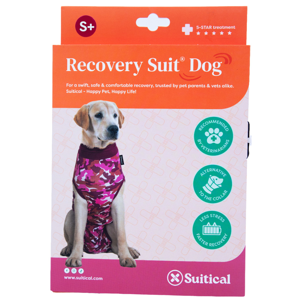 SUITICAL Recovery Suit - Dog - Pink Camo S+
