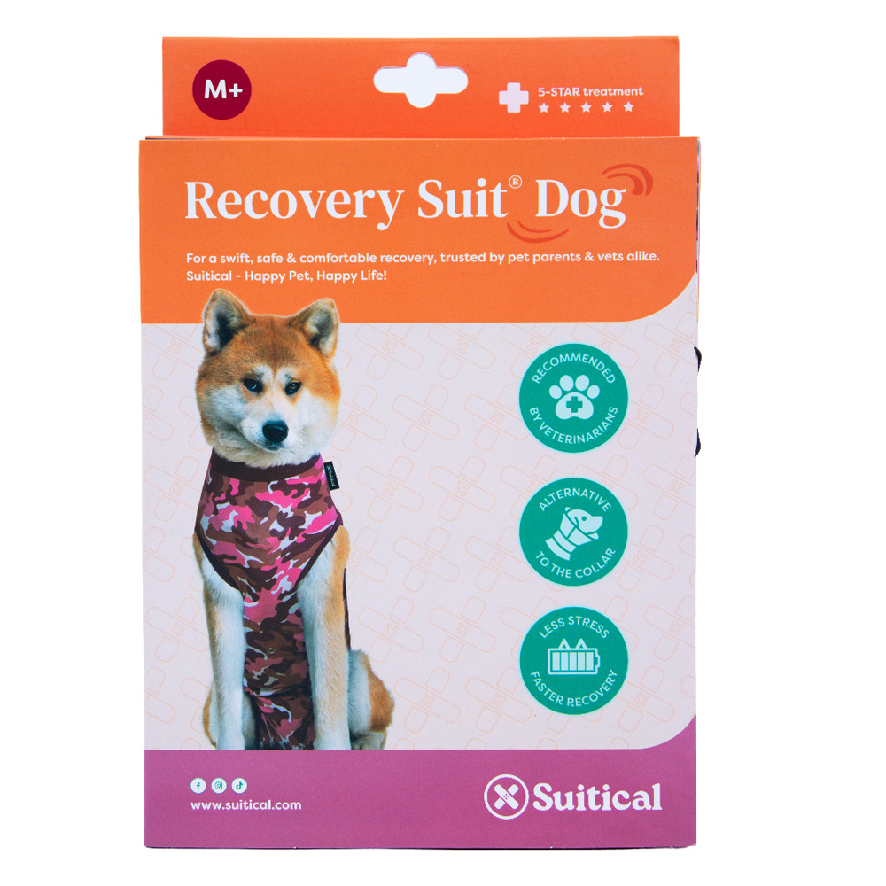 SUITICAL Recovery Suit - Dog - Pink Camo M+