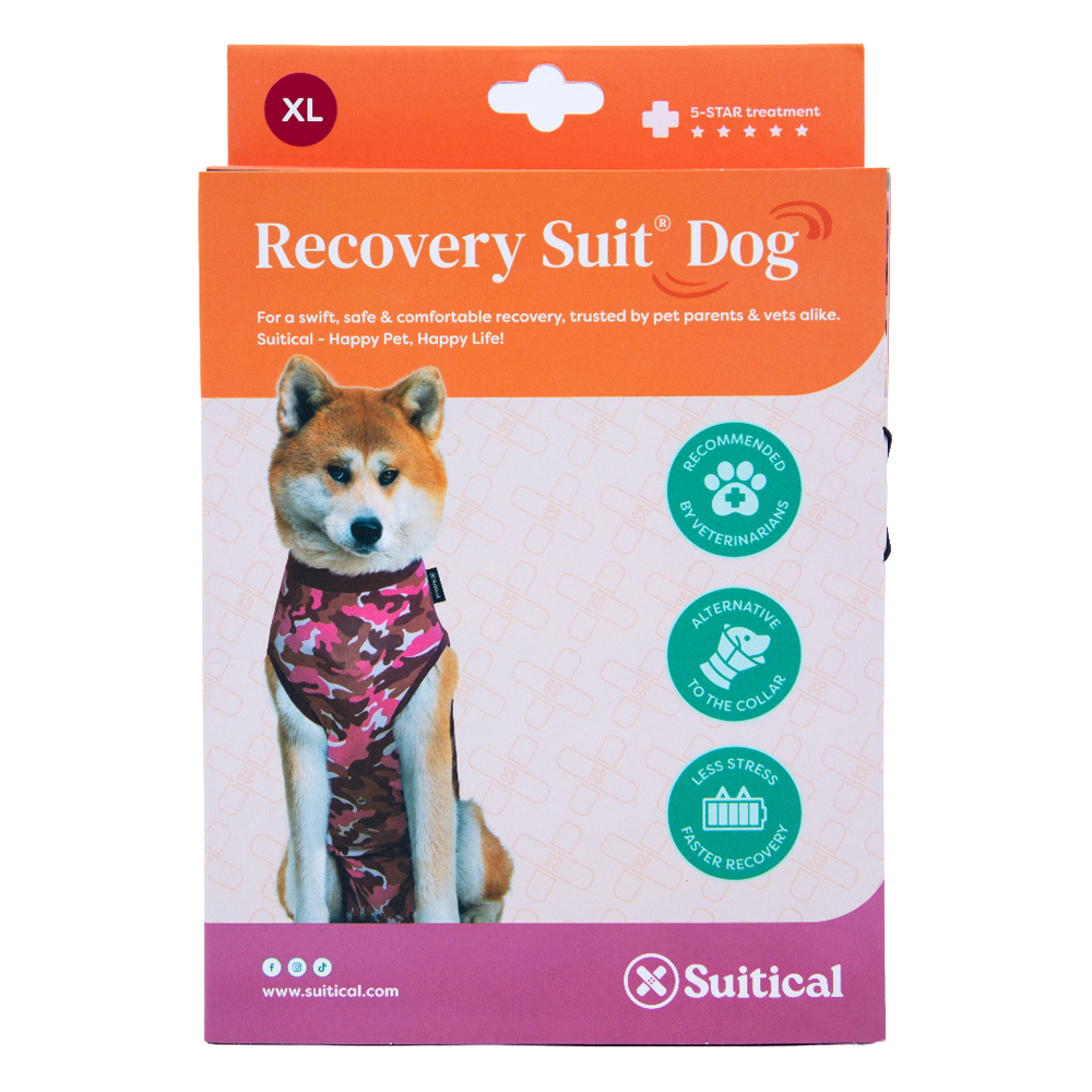 SUITICAL Recovery Suit - Dog - Pink Camo XL